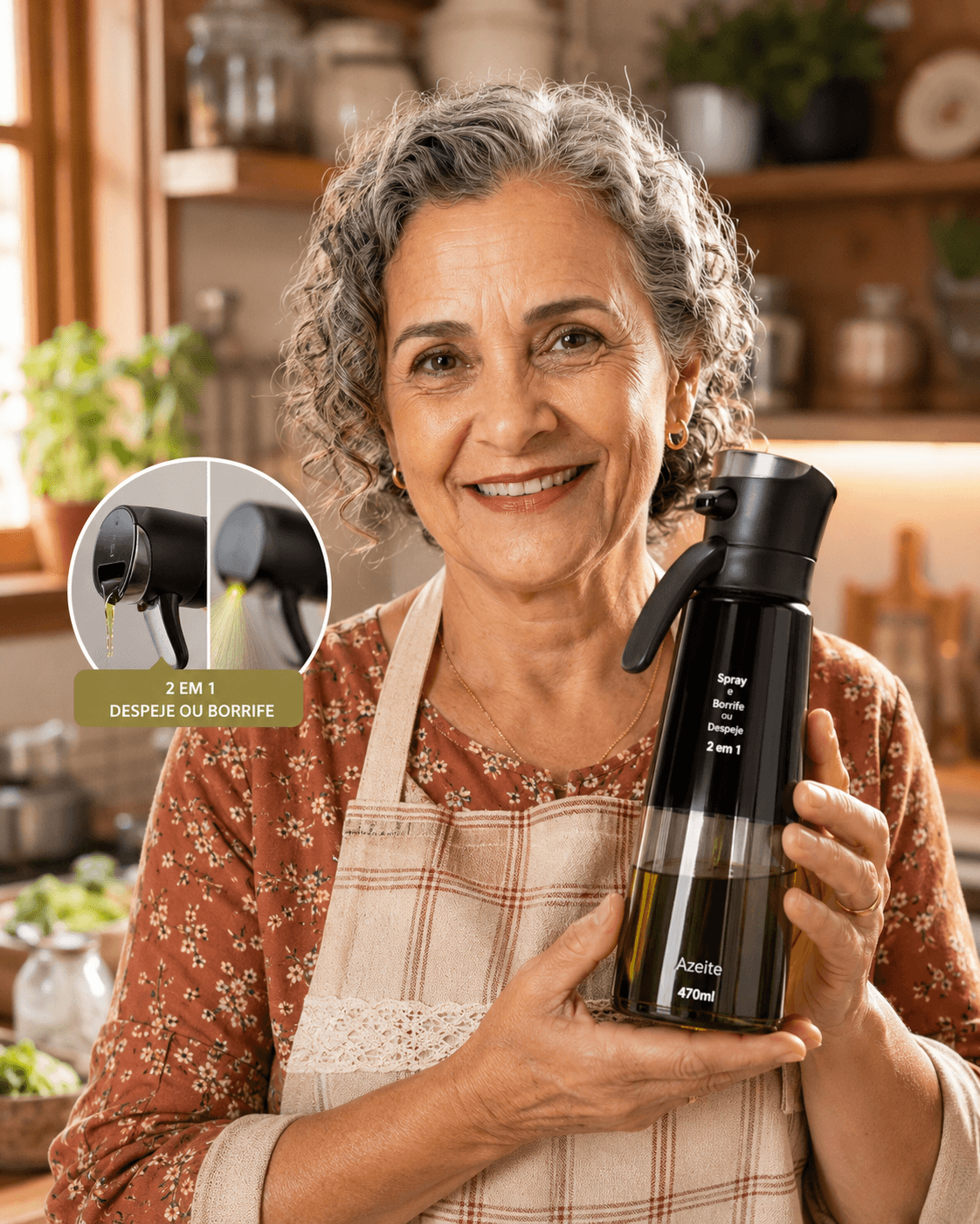 Pulverizador e Dispensador de Azeite 2 em 1 TrendPlain 470ml